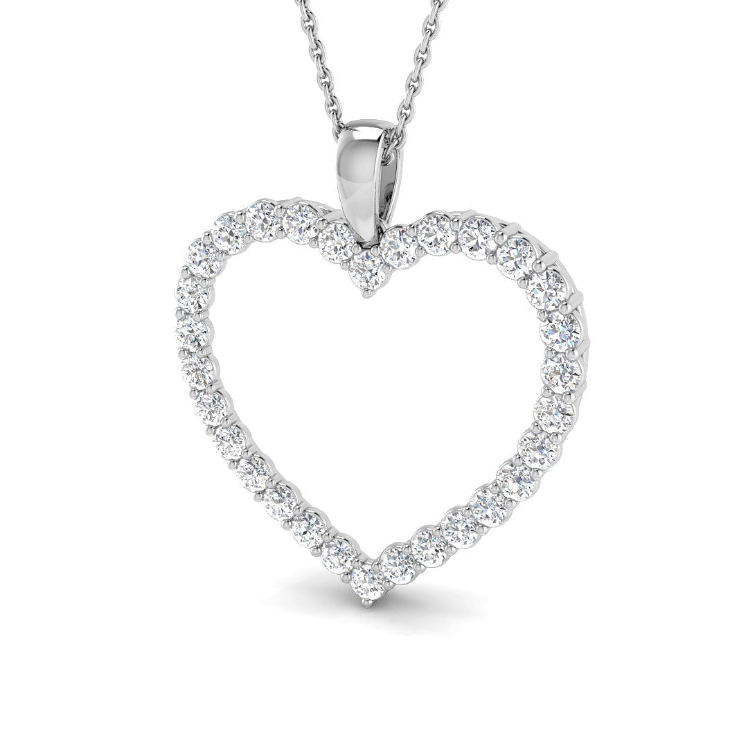 Heart Diamond Ring 0.53ct–4.4ct – SP2788 – 18k White Gold