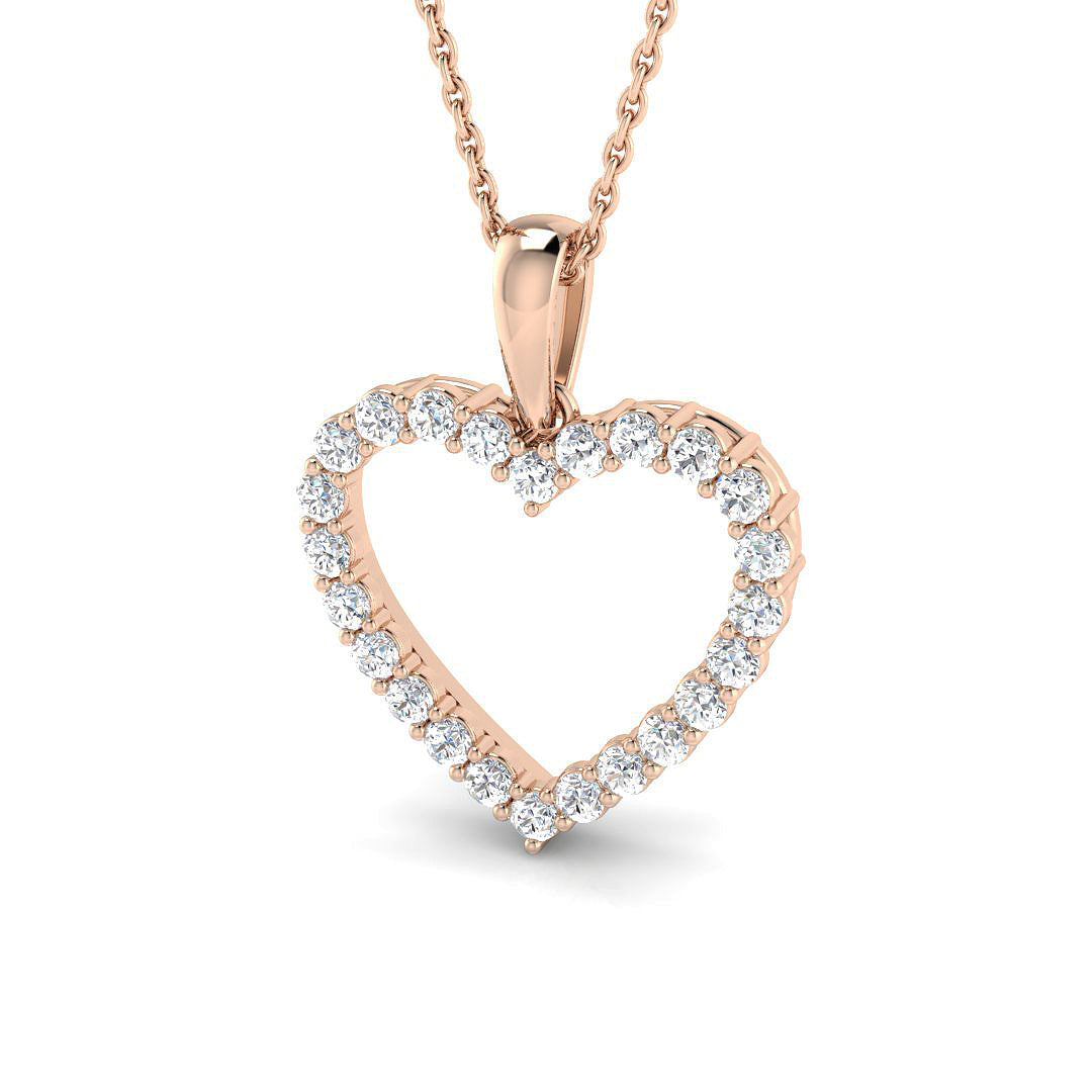 Heart Diamond Ring 0.53ct–4.4ct – SP2788 – 18k Rose Gold