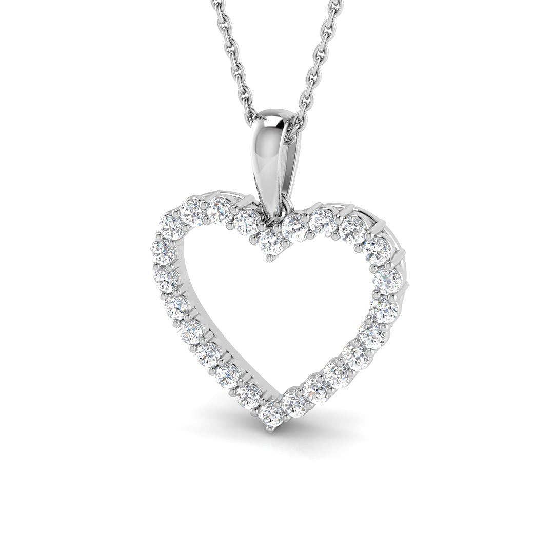 Heart Diamond Ring 0.53ct–4.4ct – SP2788 – 18k White Gold