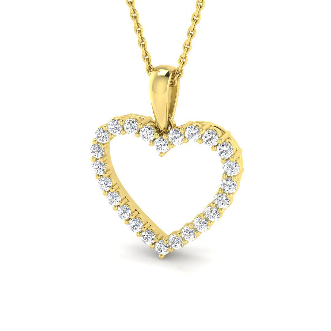 Heart Diamond Ring 0.53ct–4.4ct – SP2788 – 18k Yellow Gold