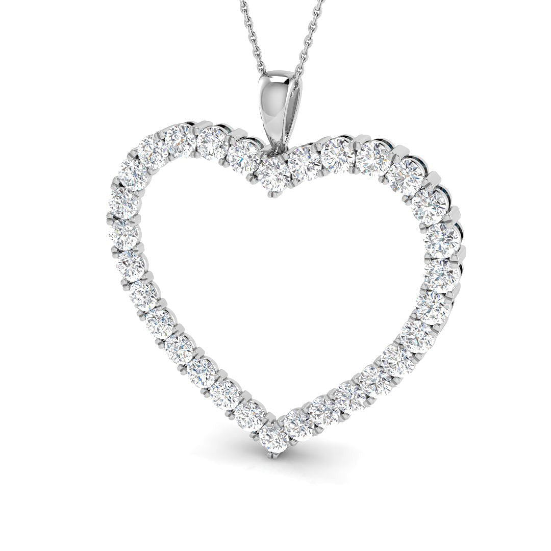Heart Diamond Ring 0.53ct–4.4ct – SP2788 – 18k White Gold