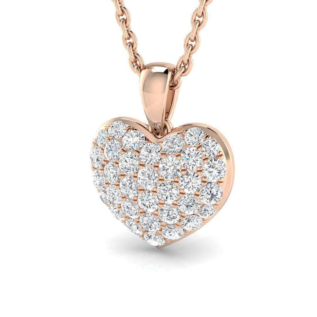 Heart Diamond Ring 0.4ct–1.47ct – SP4242 – 18k Rose Gold