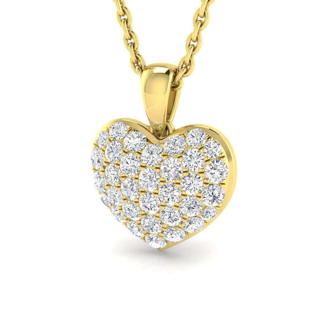 Heart Diamond Ring 0.4ct–1.47ct – SP4242 – 18k Yellow Gold