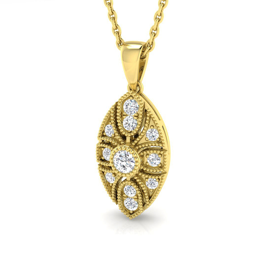 Vintage Diamond Ring 0.17ct – SP4258 – 18k Yellow Gold