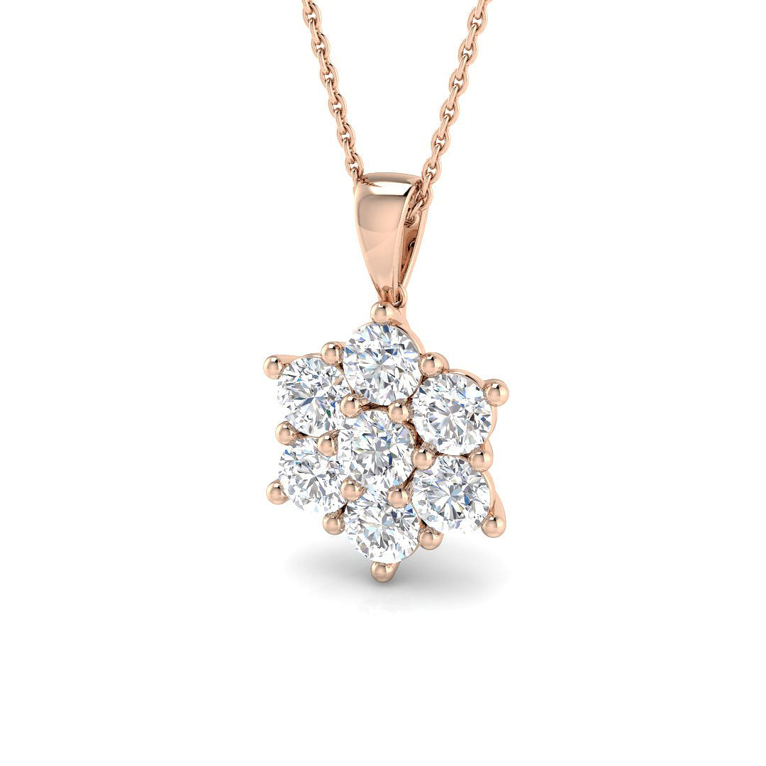 Cluster Diamond Ring 0.29ct–4.7ct – SP4427 – 18k Rose Gold