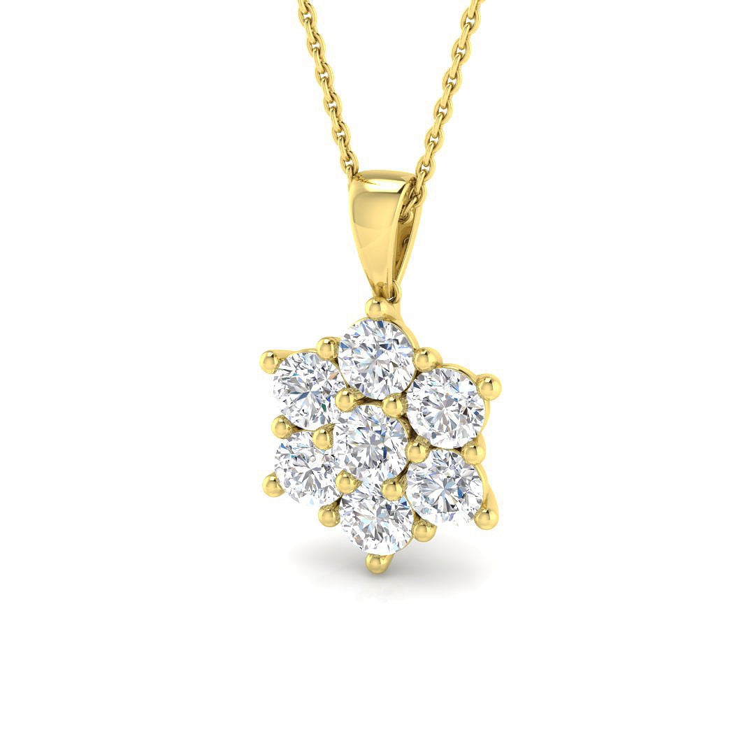 Cluster Diamond Ring 0.29ct–4.7ct – SP4427 – 18k Yellow Gold