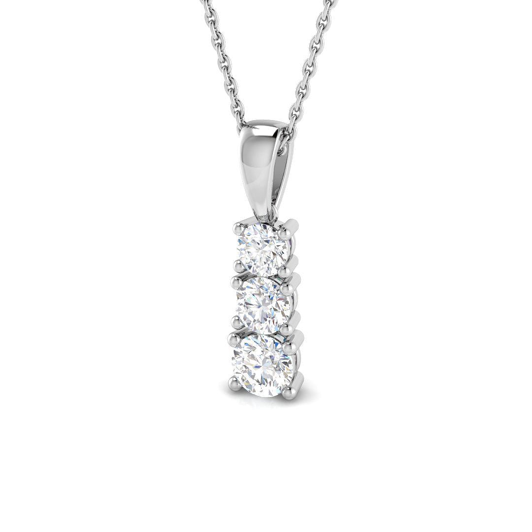 Drop & Trilogy Diamond Ring 0.28ct–0.54ct – SP4208 – 18k White Gold