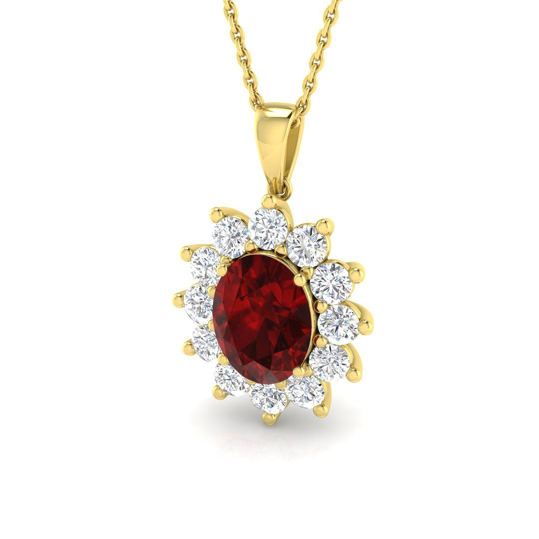 Ruby Diamond Ring 1.09ct–4.62ct – SP4460~RY – 18k Yellow Gold