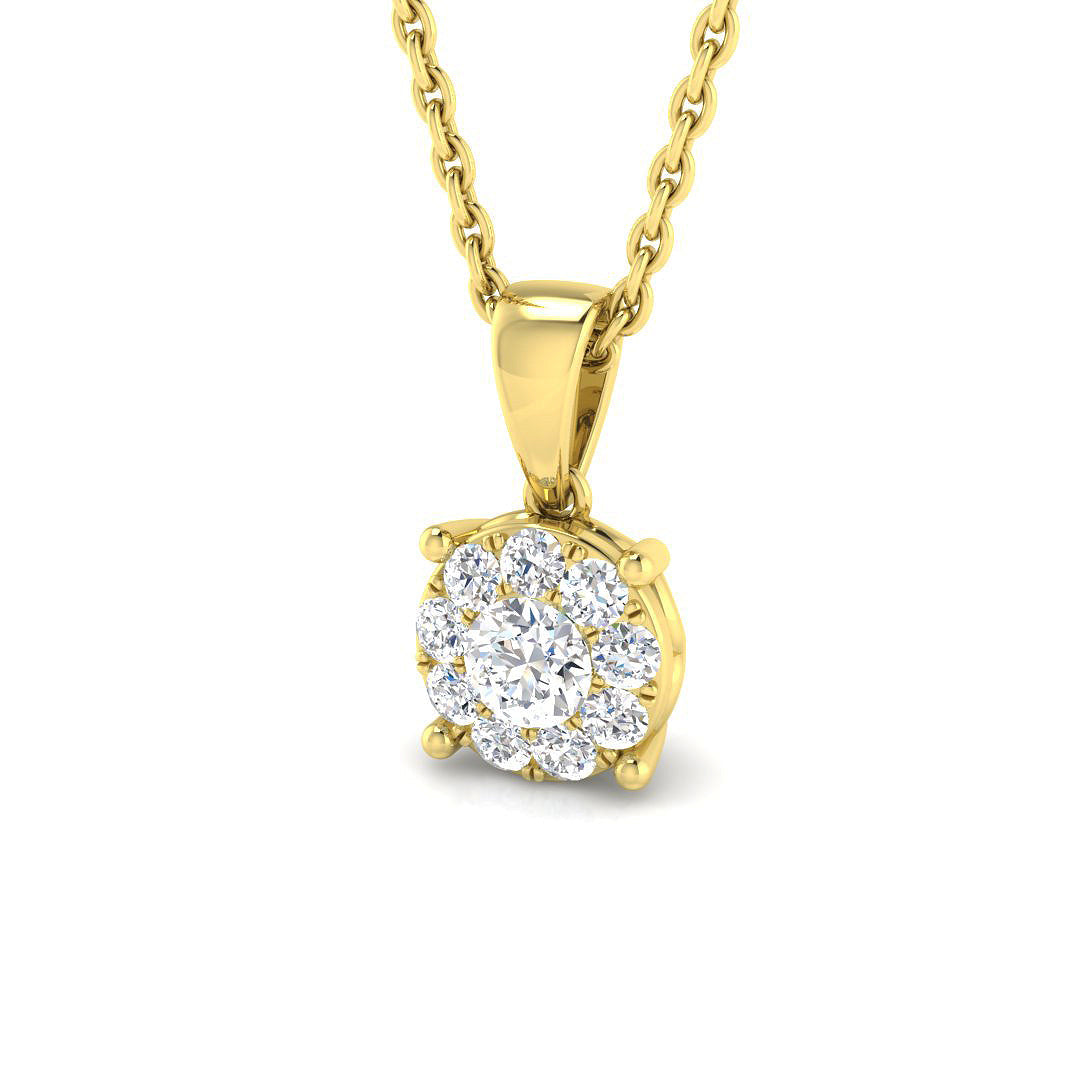 Cluster Diamond Ring 0.1ct–0.94ct – SP4650 – 18k Yellow Gold