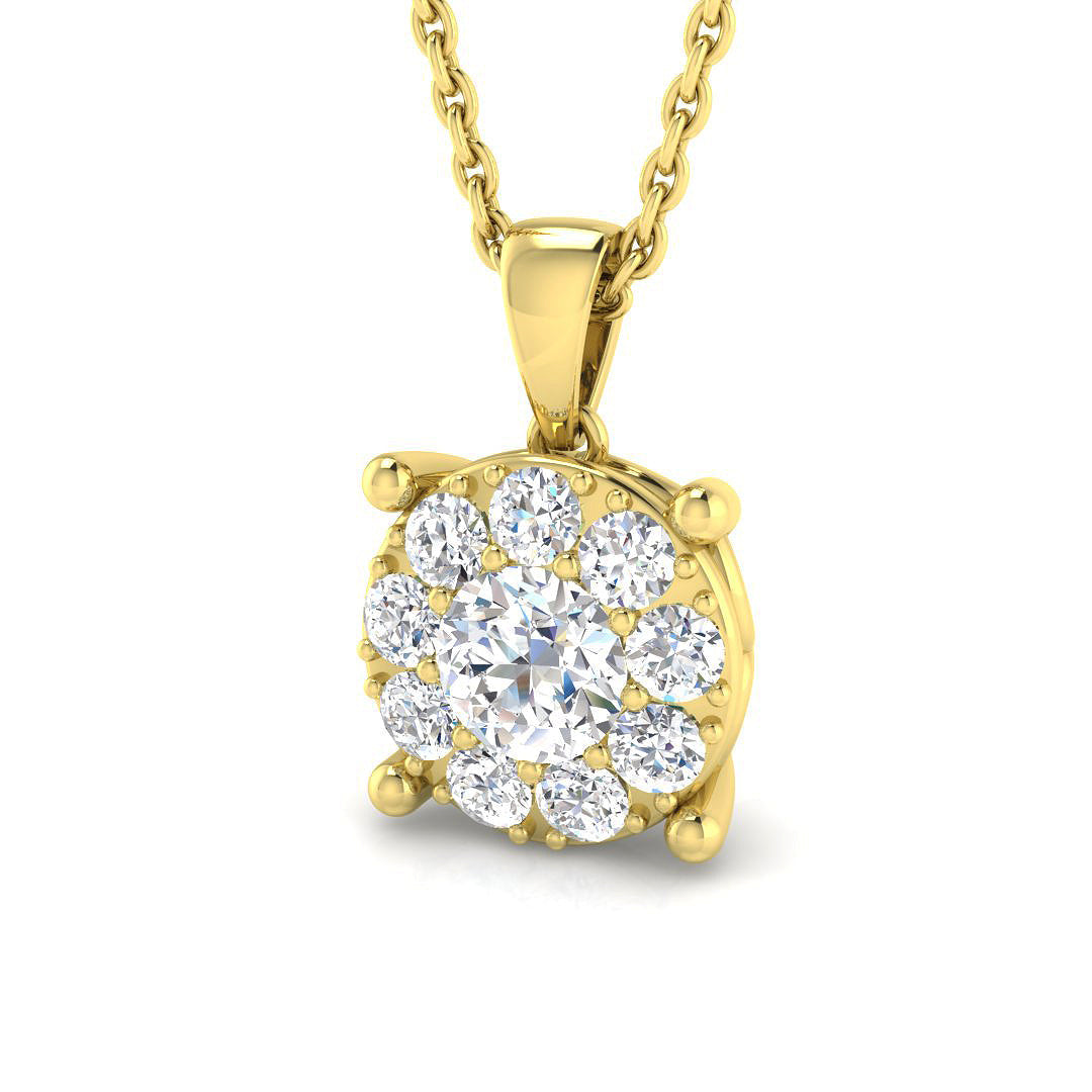 Cluster Diamond Ring 0.1ct–0.94ct – SP4650 – 18k Yellow Gold