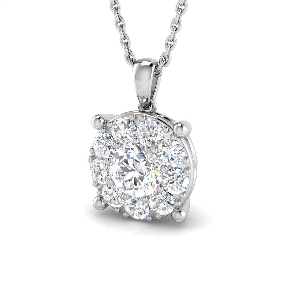 Cluster Diamond Ring 0.1ct–0.94ct – SP4650 – 18k White Gold