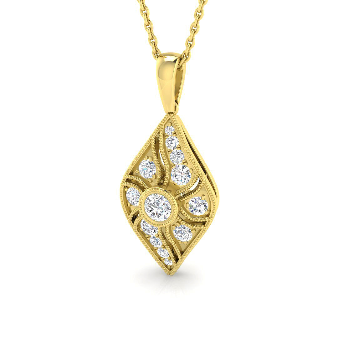 Vintage Diamond Ring 0.2ct–0.41ct – SP4229 – 18k Yellow Gold