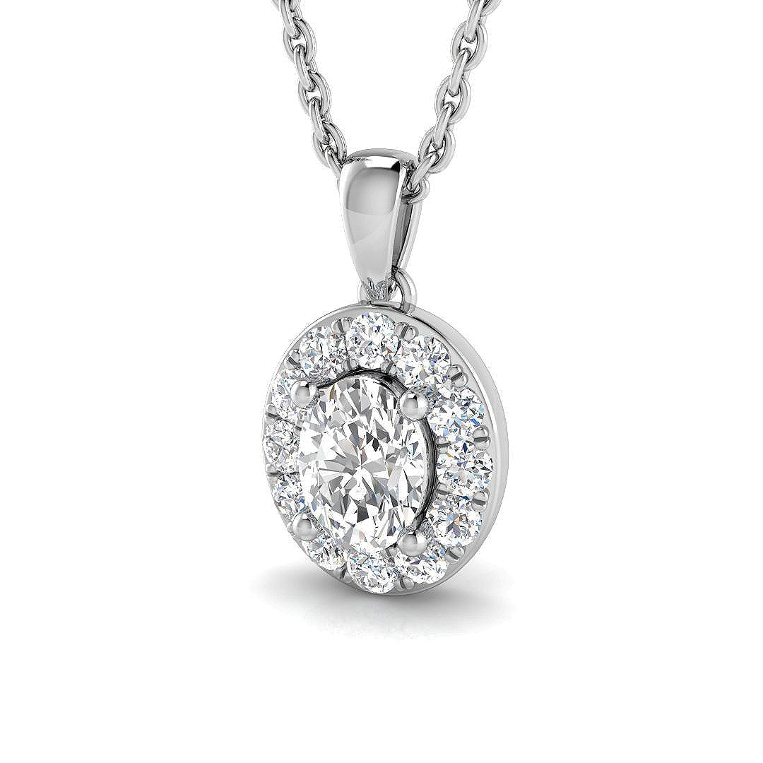 Halo Diamond Ring 0.46ct–0.91ct – SP4899 – 18k White Gold