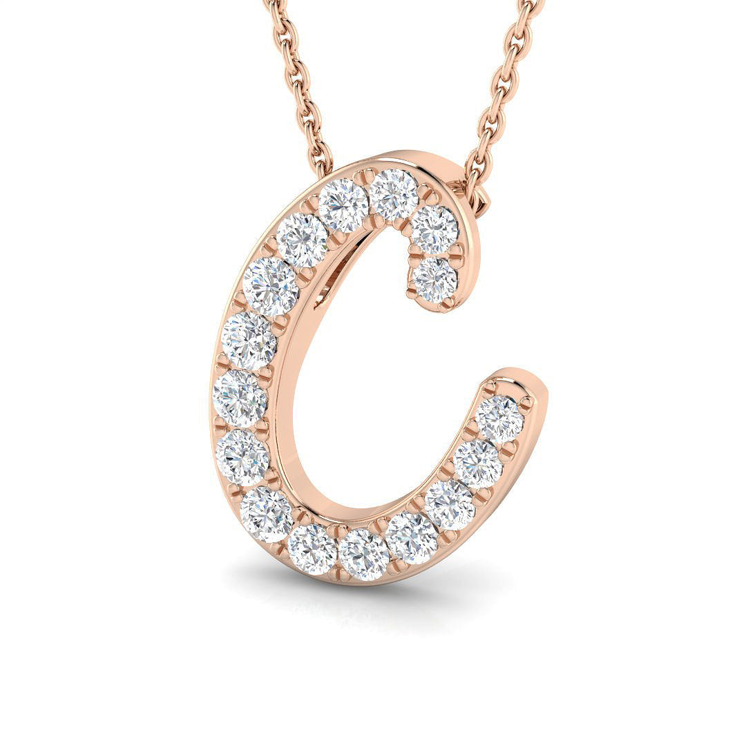 Initials Diamond Ring 0.3ct–1.29ct – SP4909-C – 18k Rose Gold