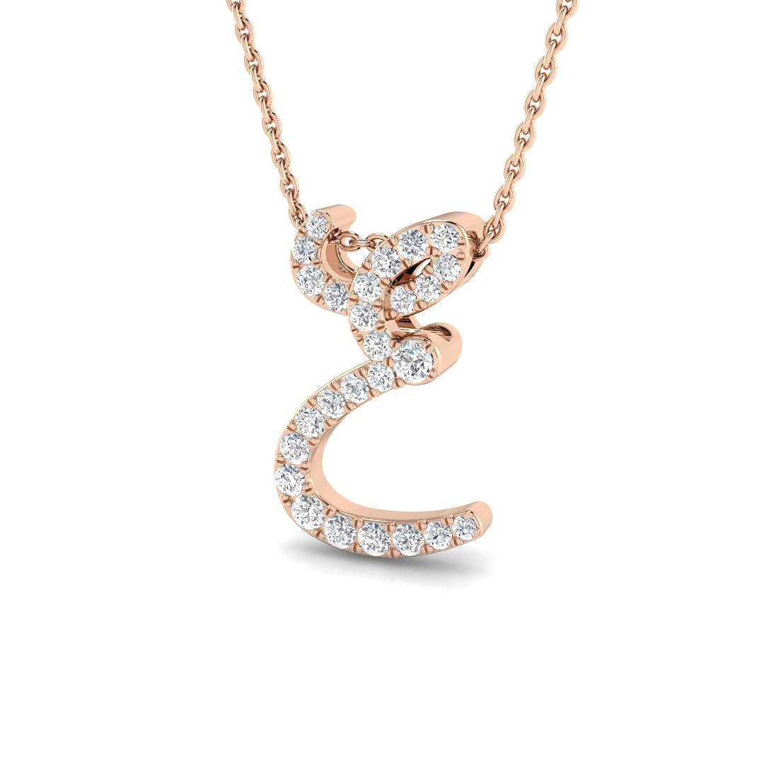 Initials Diamond Ring 0.28ct–0.63ct – SP4909-E – 18k Rose Gold