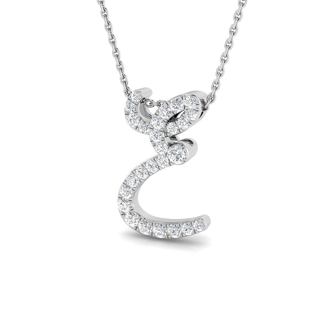 Initials Diamond Ring 0.28ct–0.63ct – SP4909-E – 18k White Gold
