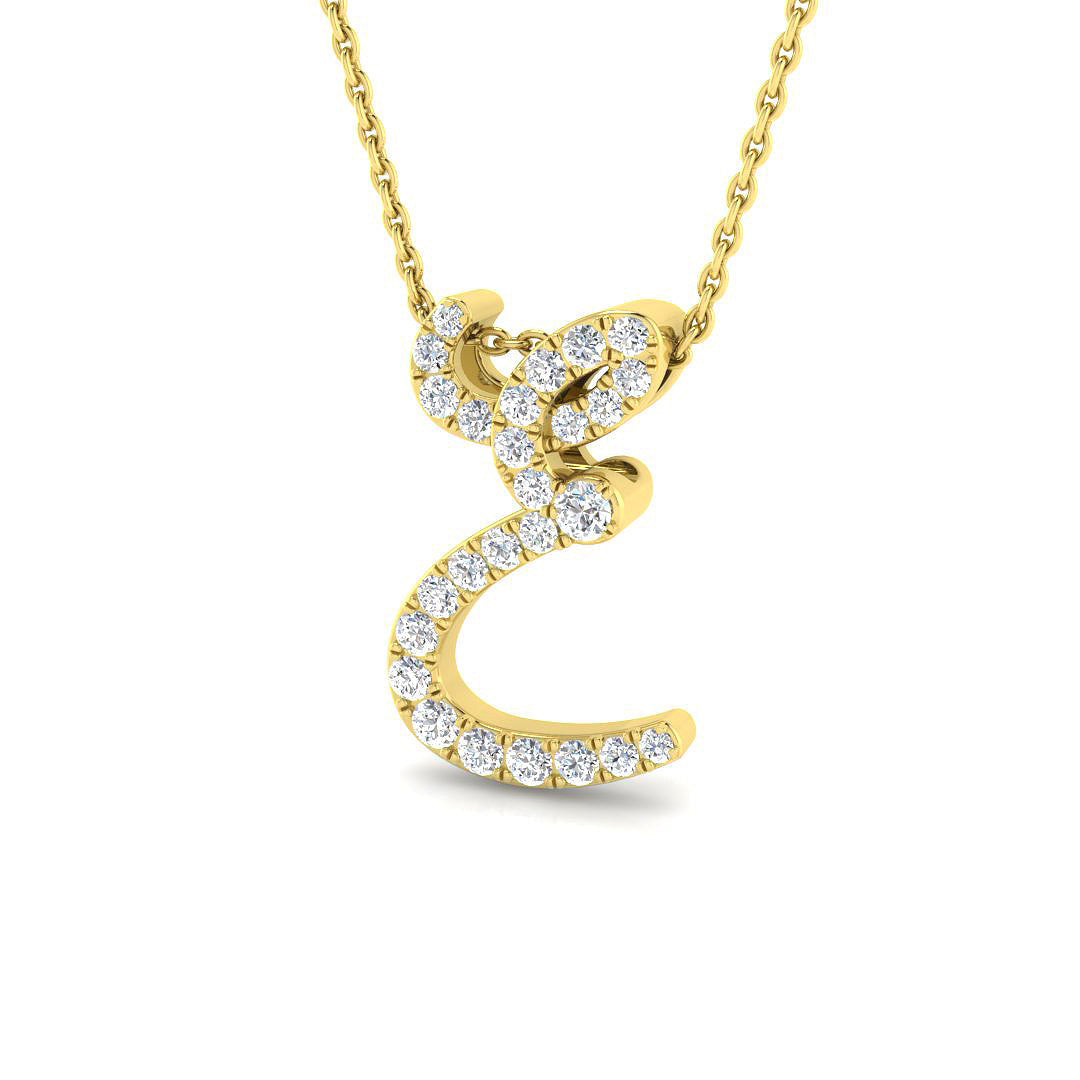 Initials Diamond Ring 0.28ct–0.63ct – SP4909-E – 18k Yellow Gold