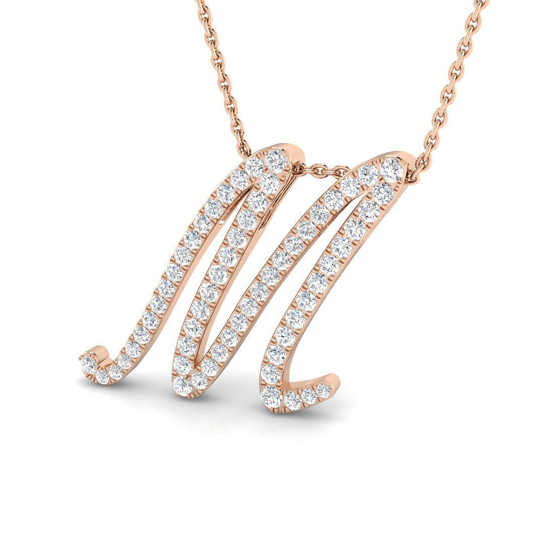 Initials Diamond Ring 0.46ct–1.65ct – SP4909-M – 18k Rose Gold