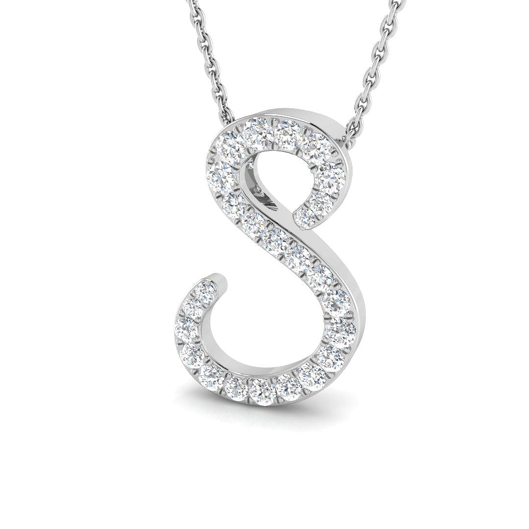 Initials Diamond Ring 0.39ct – SP4909-S – 18k White Gold