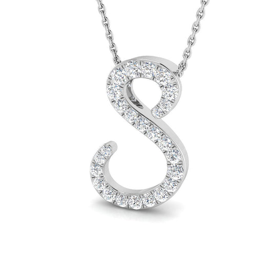 Initials Diamond Ring 0.39ct – SP4909-S – 18k White Gold