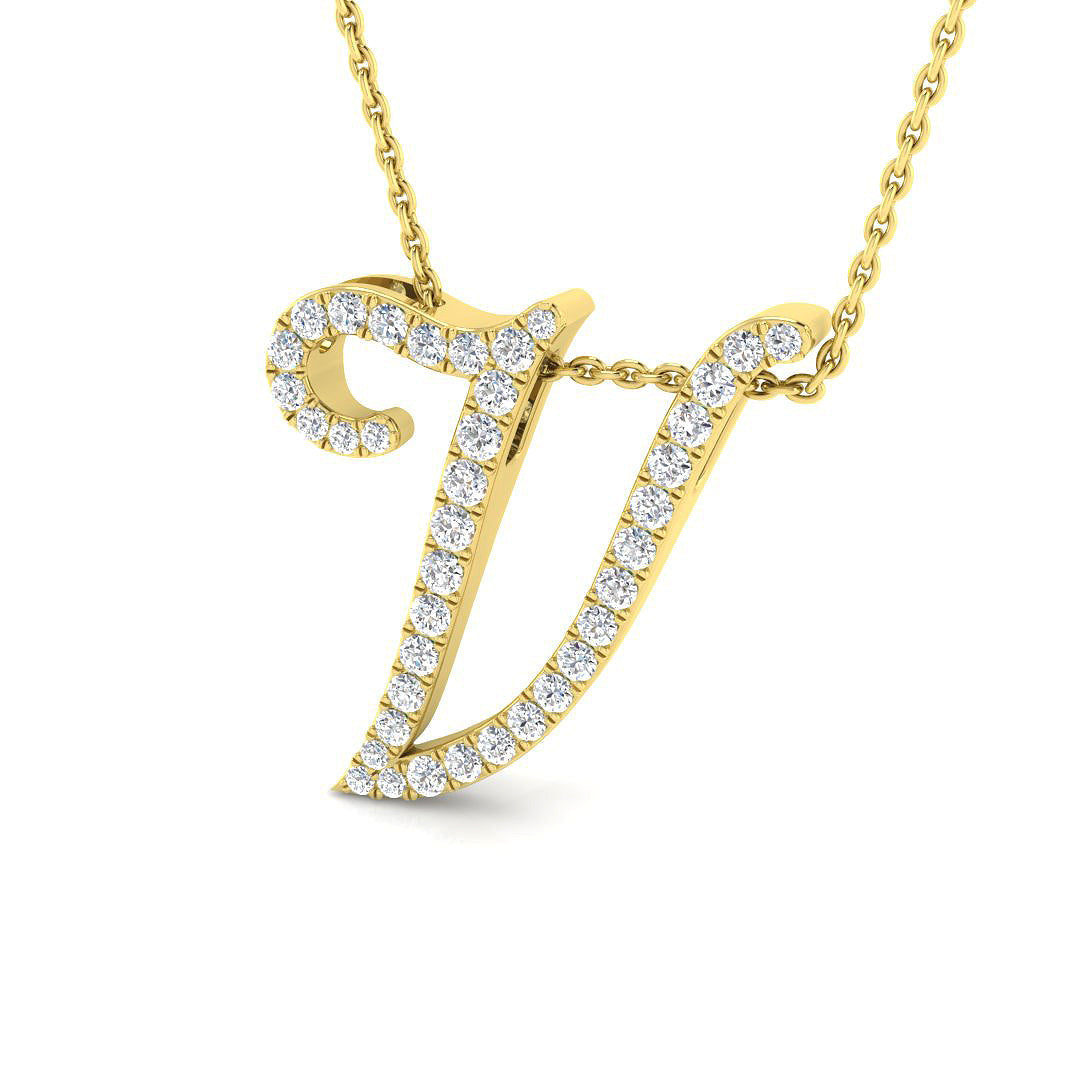 Initials Diamond Ring 0.29ct–1.27ct – SP4909-V – 18k Yellow Gold
