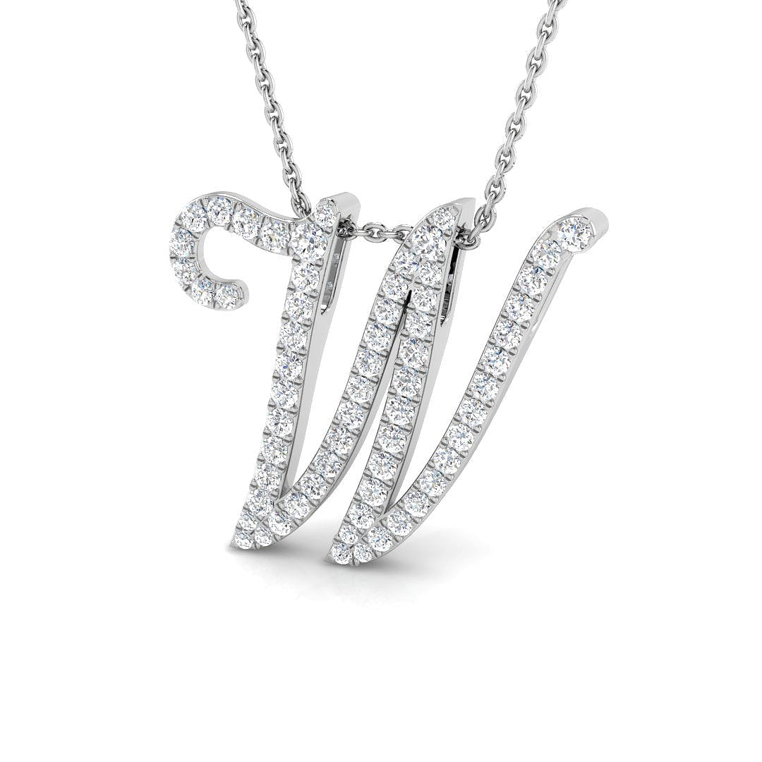 Initials Diamond Ring 0.44ct–1.74ct – SP4909-W – 18k White Gold