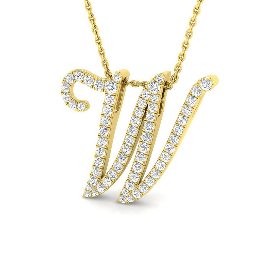Initials Diamond Ring 0.44ct–1.74ct – SP4909-W – 18k Yellow Gold
