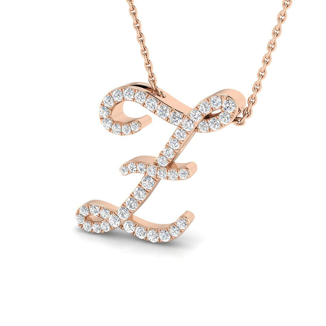 Initials Diamond Ring 0.43ct–1.25ct – SP4909-Z – 18k Rose Gold