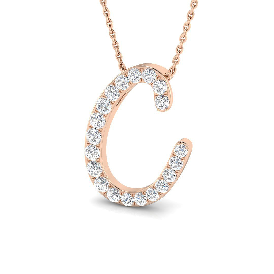 Initials Diamond Ring 0.3ct–1.29ct – SP4909-C – 18k Rose Gold