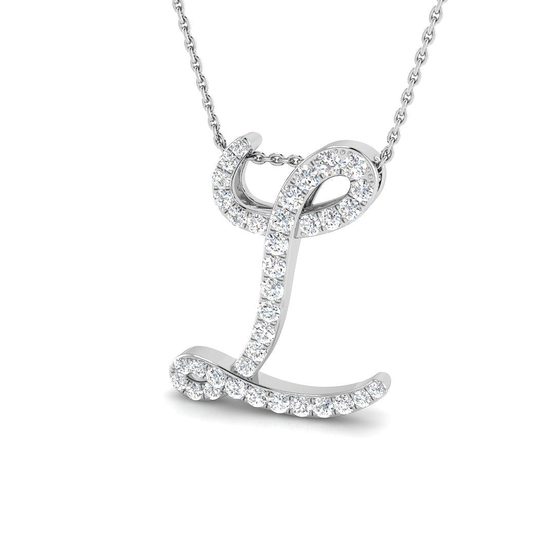 Initials Diamond Ring 0.28ct–1.22ct – SP4909-L – 18k White Gold