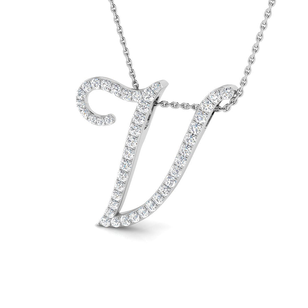 Initials Diamond Ring 0.29ct–1.27ct – SP4909-V – 18k White Gold