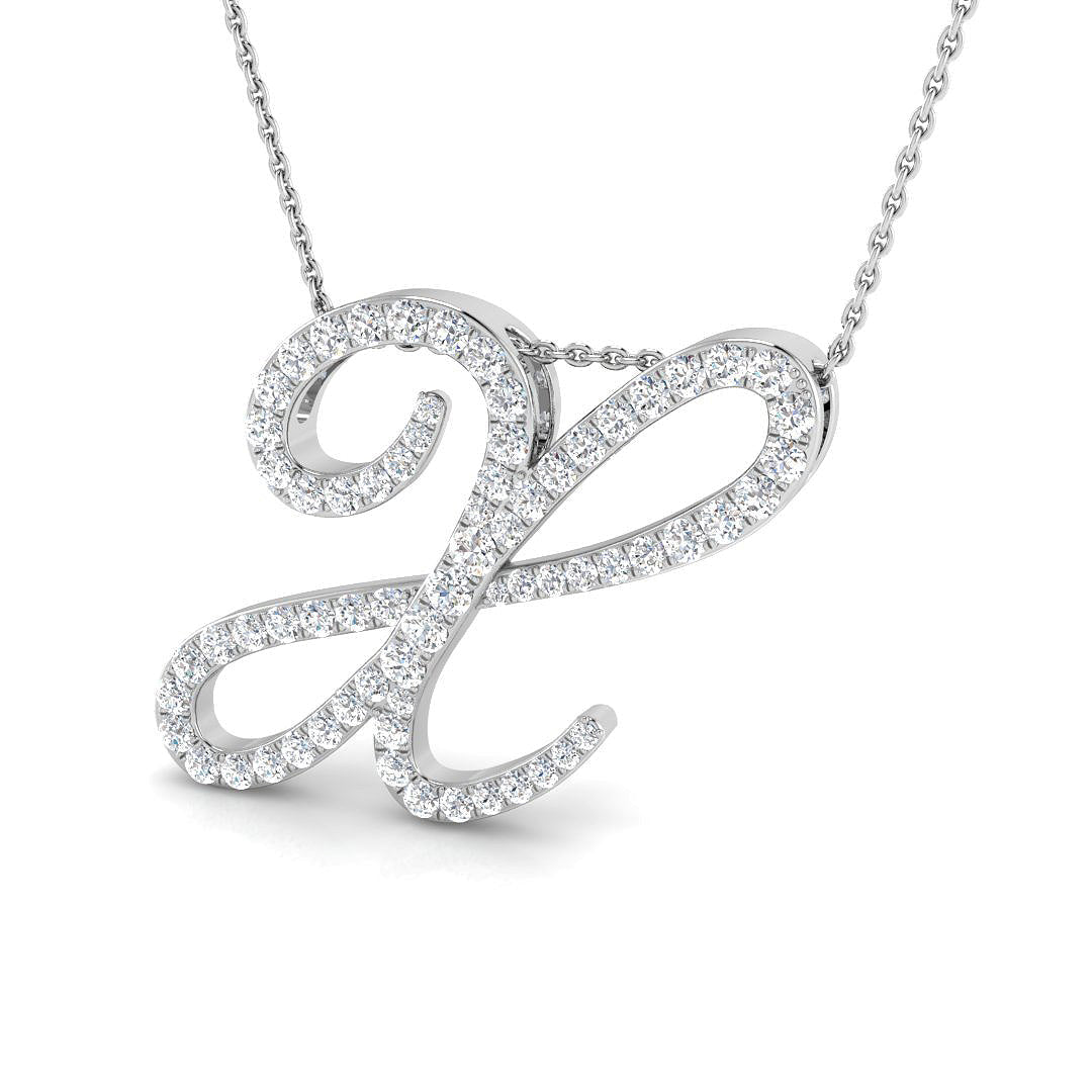 Initials Diamond Ring 0.46ct–1.87ct – SP4909-X – 18k White Gold