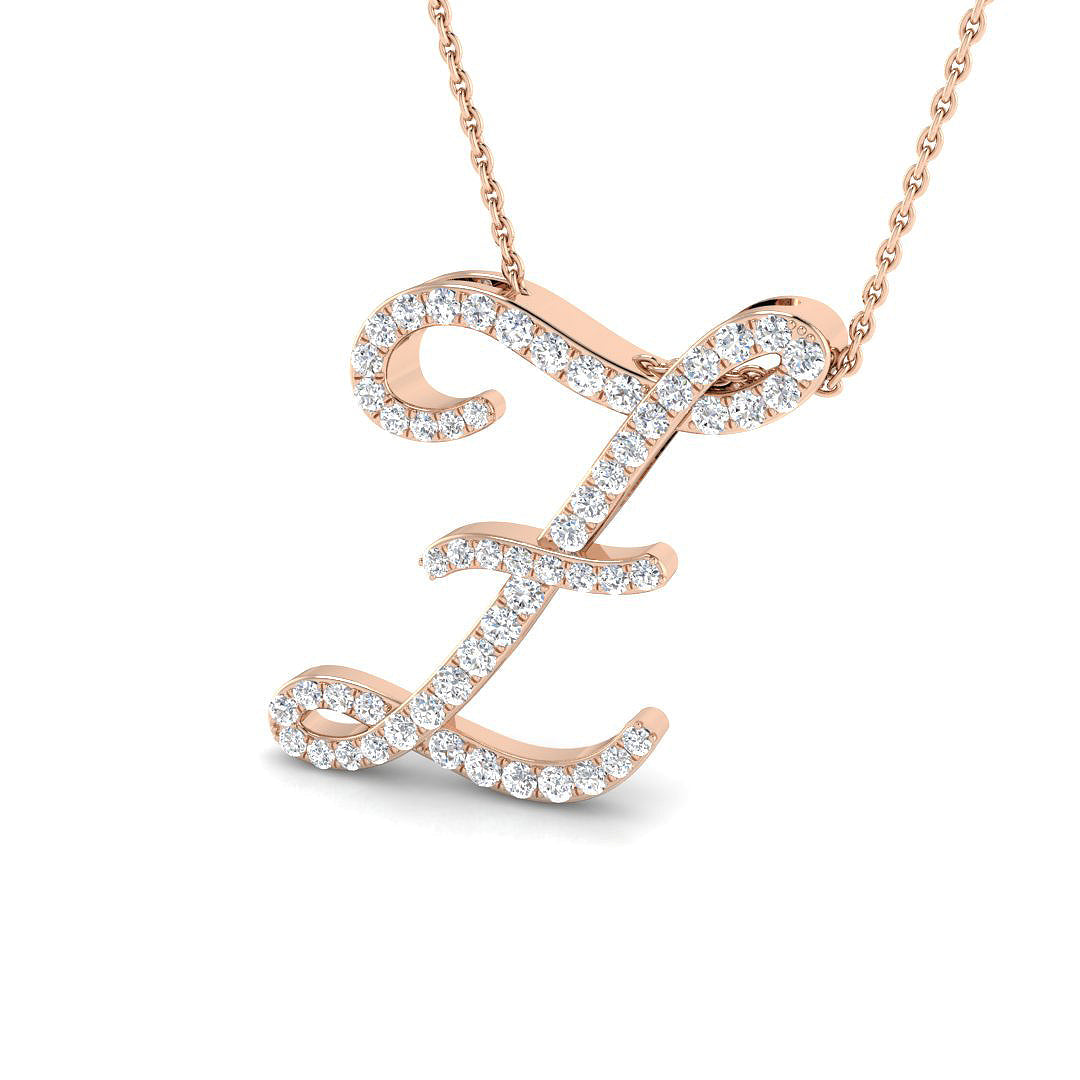 Initials Diamond Ring 0.43ct–1.25ct – SP4909-Z – 18k Rose Gold