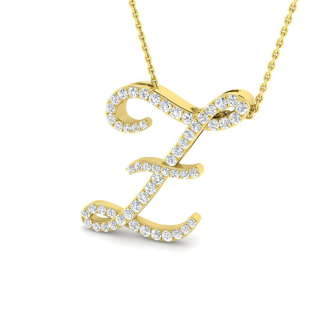 Initials Diamond Ring 0.43ct–1.25ct – SP4909-Z – 18k Yellow Gold