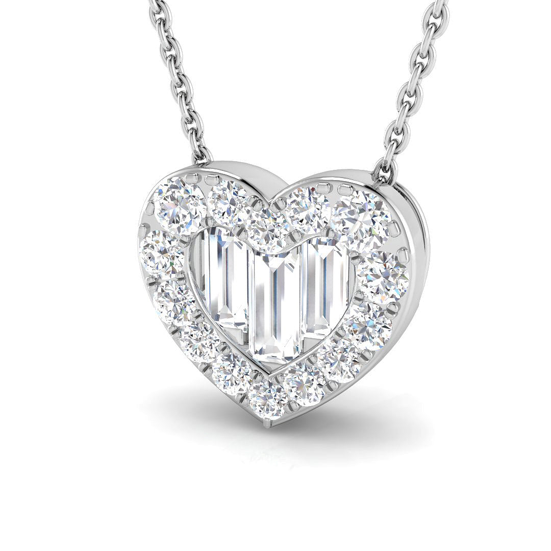Heart Diamond Ring 0.48ct–0.67ct – SP4955 – 18k White Gold