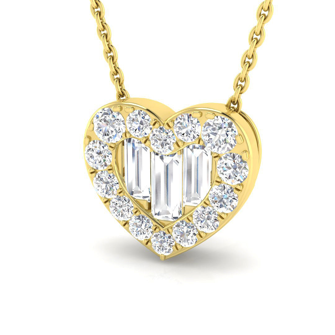 Heart Diamond Ring 0.48ct–0.67ct – SP4955 – 18k Yellow Gold