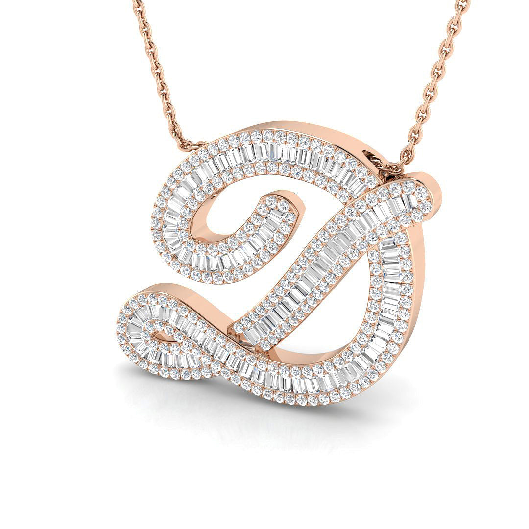 Initials Diamond Ring 0.65ct–1.56ct – SP4956 – 18k Rose Gold