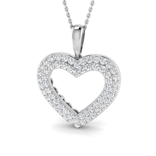 Heart Diamond Ring 1.01ct – SP4972 – 18k White Gold