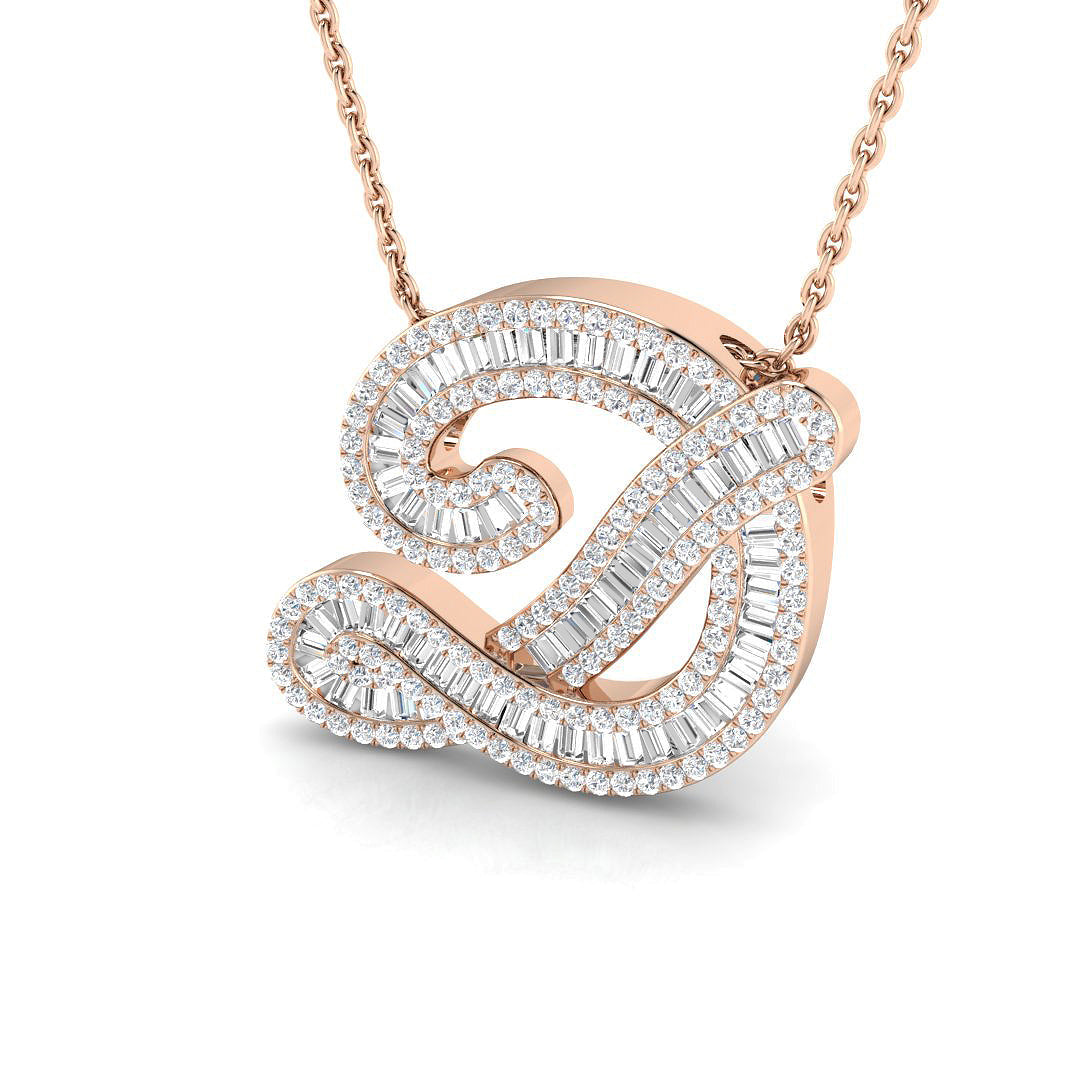 Initials Diamond Ring 0.65ct–1.56ct – SP4956 – 18k Rose Gold