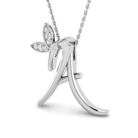 Initials Diamond Ring 0.06ct – SP4996-A – 18k White Gold
