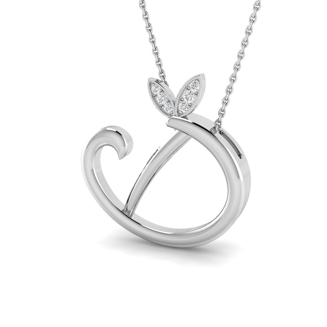 Initials Diamond Ring 0.05ct – SP4996-D – 18k White Gold