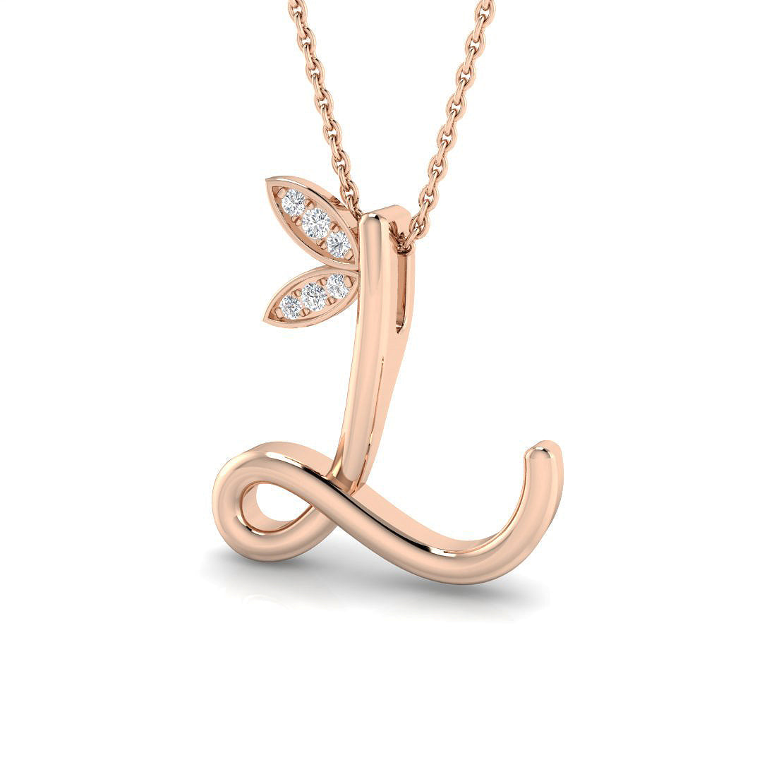 Initials Diamond Ring 0.06ct – SP4996-L – 18k Rose Gold