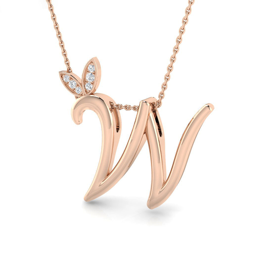 Initials Diamond Ring 0.06ct – SP4996-W – 18k Rose Gold