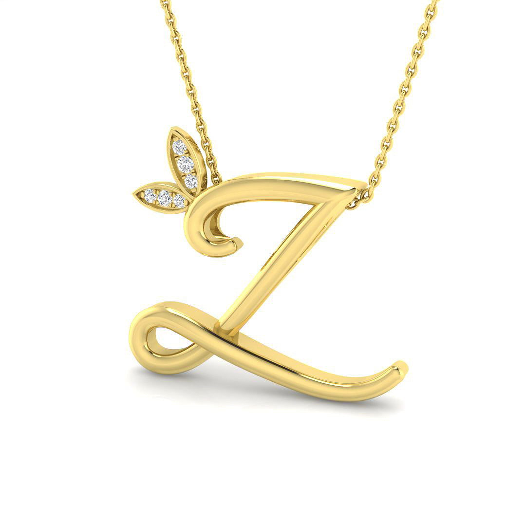 Initials Diamond Ring 0.06ct – SP4996-Z – 18k Yellow Gold