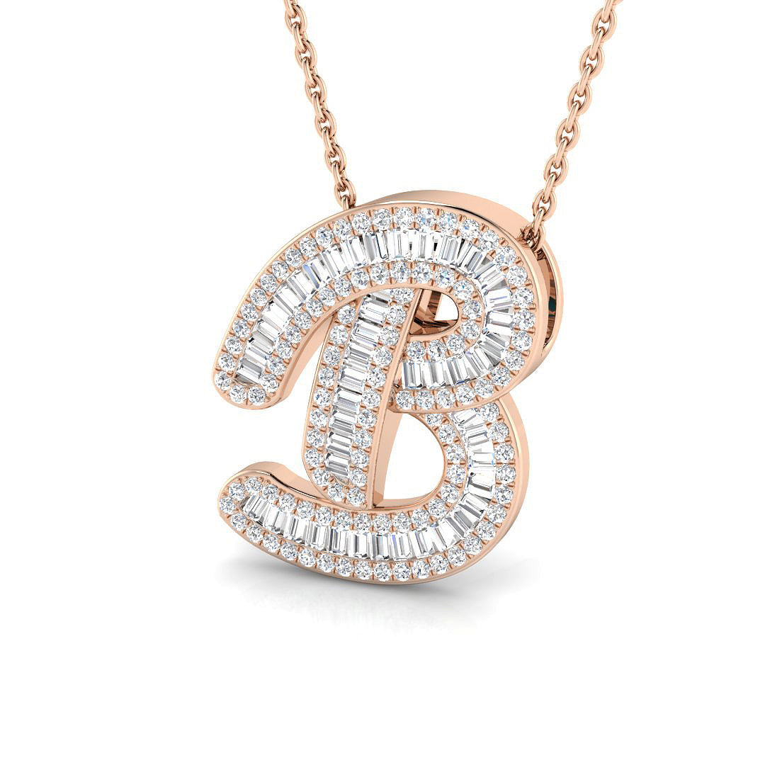 Initials Diamond Ring 0.54ct – SP5002-B – 18k Rose Gold