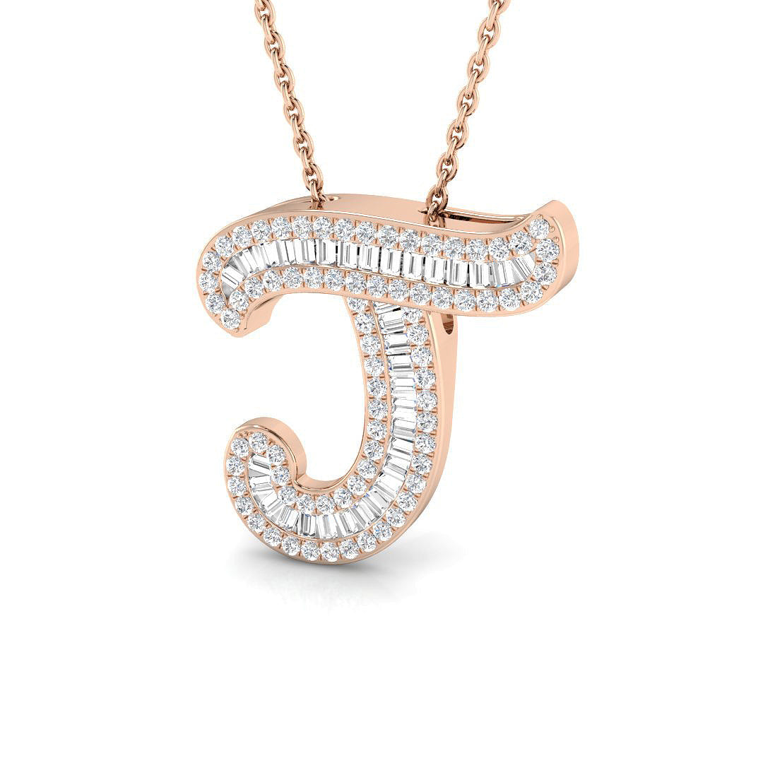 Initials Diamond Ring 0.46ct – SP5002-J – 18k Rose Gold