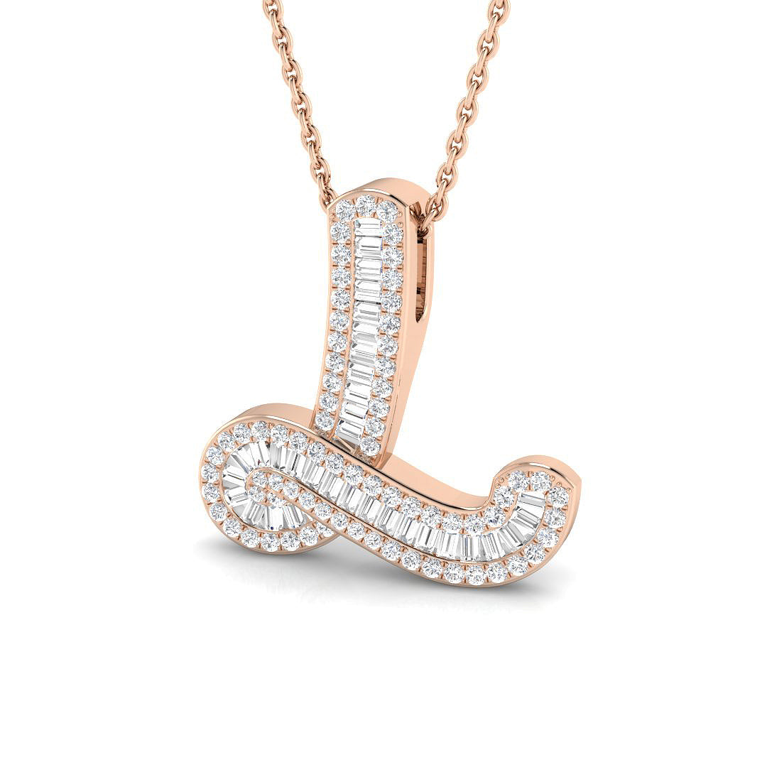 Initials Diamond Ring 0.45ct–1.41ct – SP5002-L – 18k Rose Gold