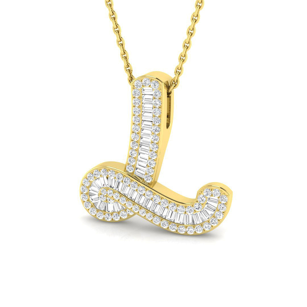 Initials Diamond Ring 0.45ct–1.41ct – SP5002-L – 18k Yellow Gold
