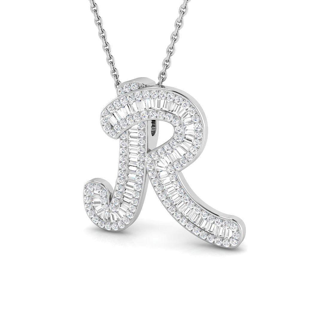 Initials Diamond Ring 0.54ct – SP5002-R – 18k White Gold