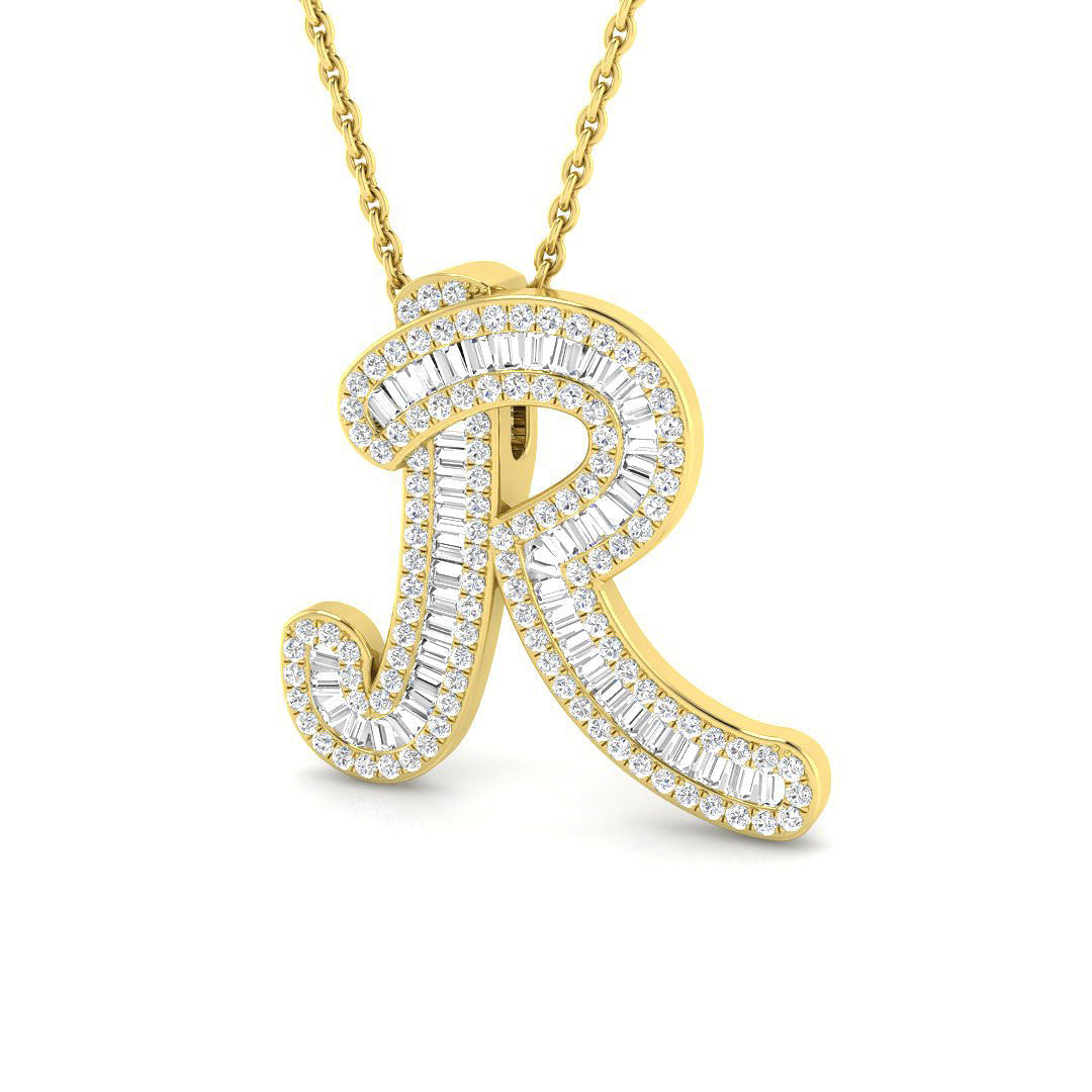 Initials Diamond Ring 0.54ct – SP5002-R – 18k Yellow Gold